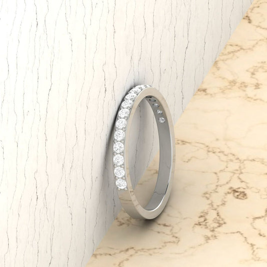 2MM CZ Pave Band in 10K Gold