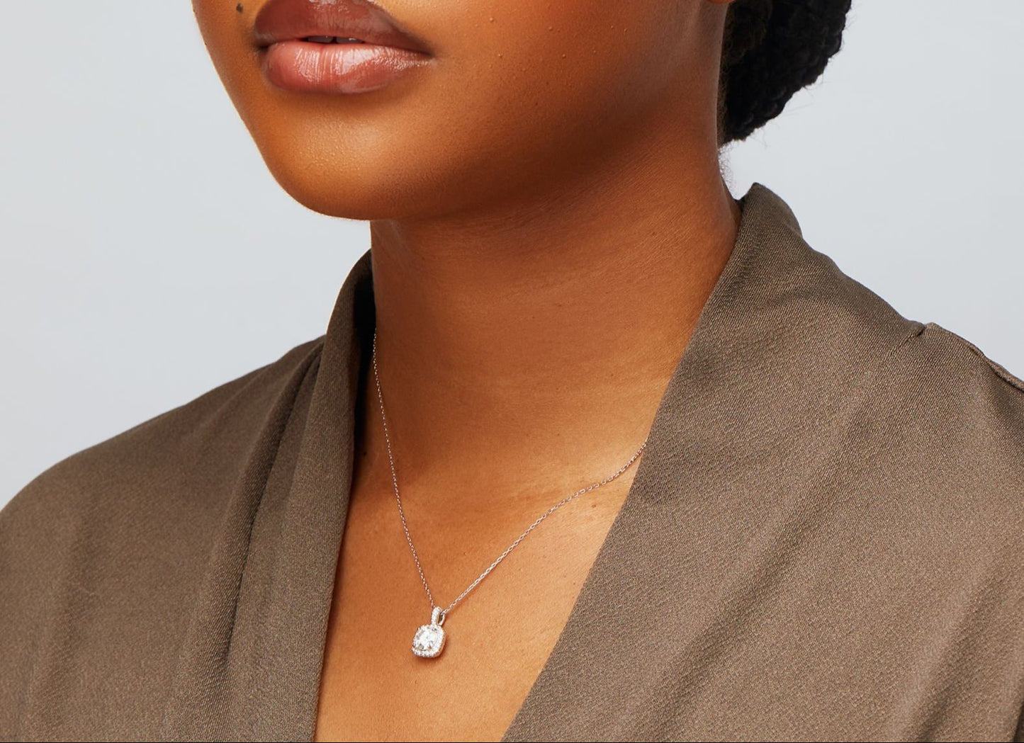 Bijou Moissanite Necklace-Earrings Set