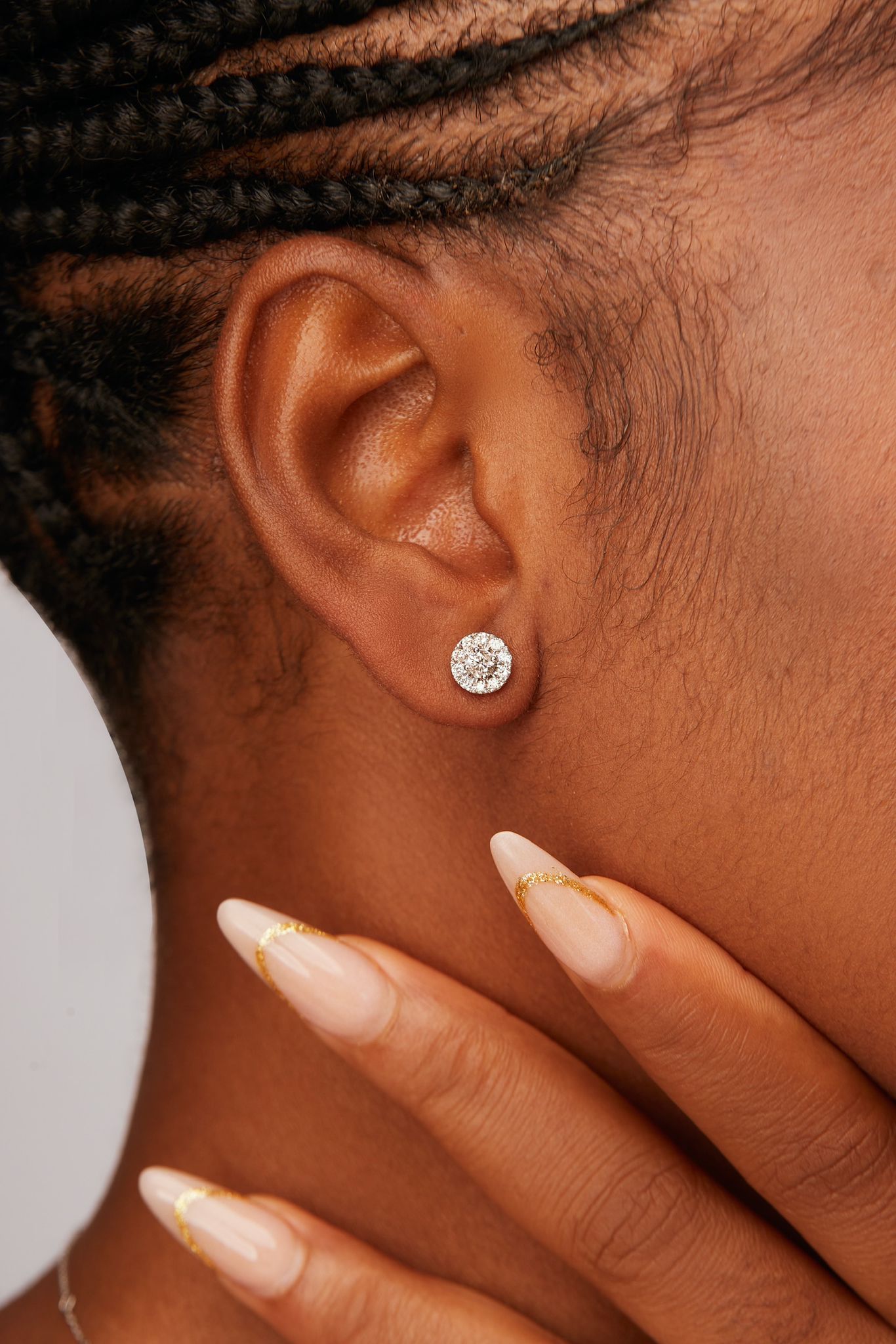 Tania Natural Diamond Stud Earrings in 18K Gold