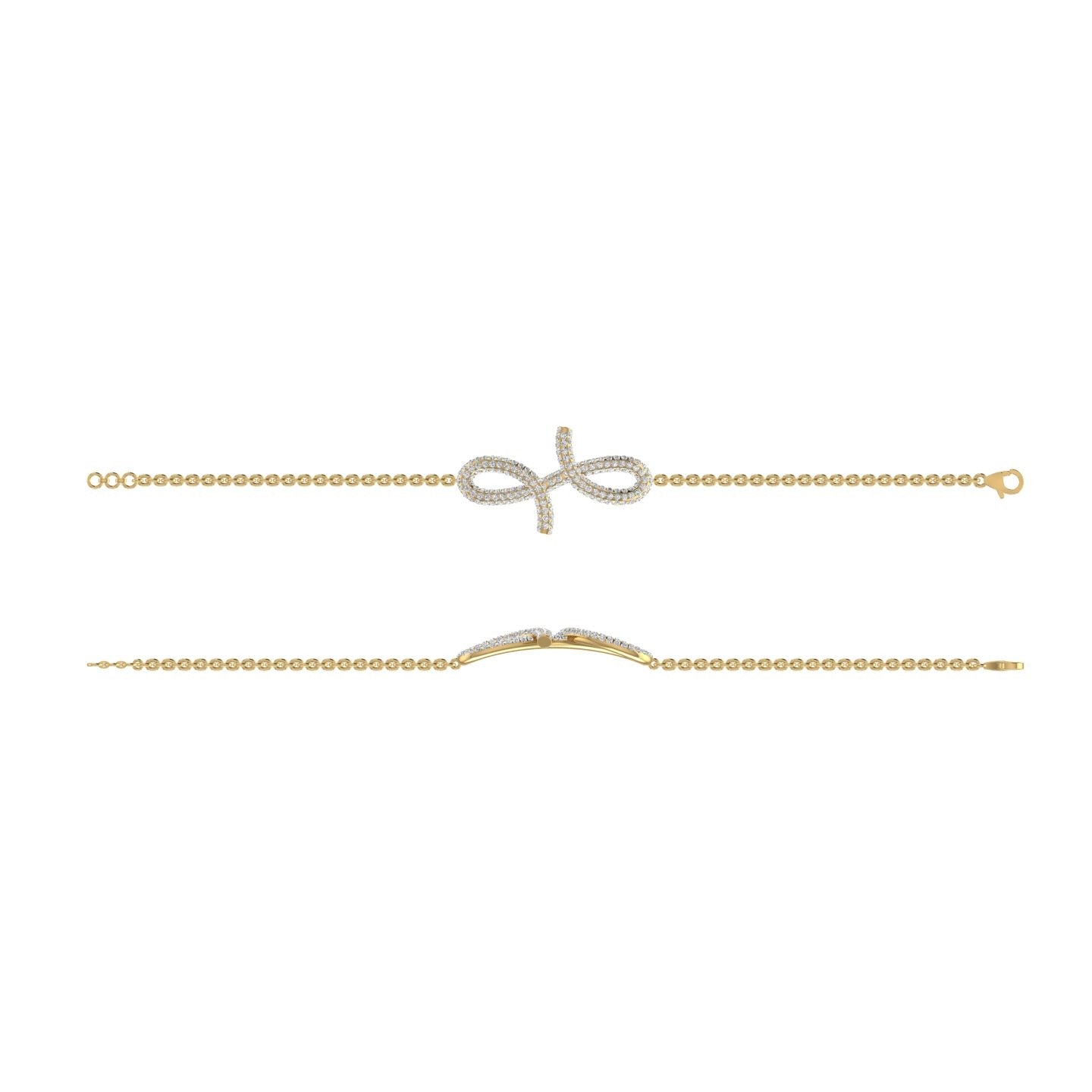 3D Oiza Infinie Diamond Bracelet in 18K Gold