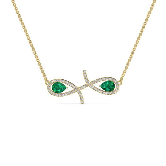 Oiza Infinie Colored Diamond Necklace in 18K Gold