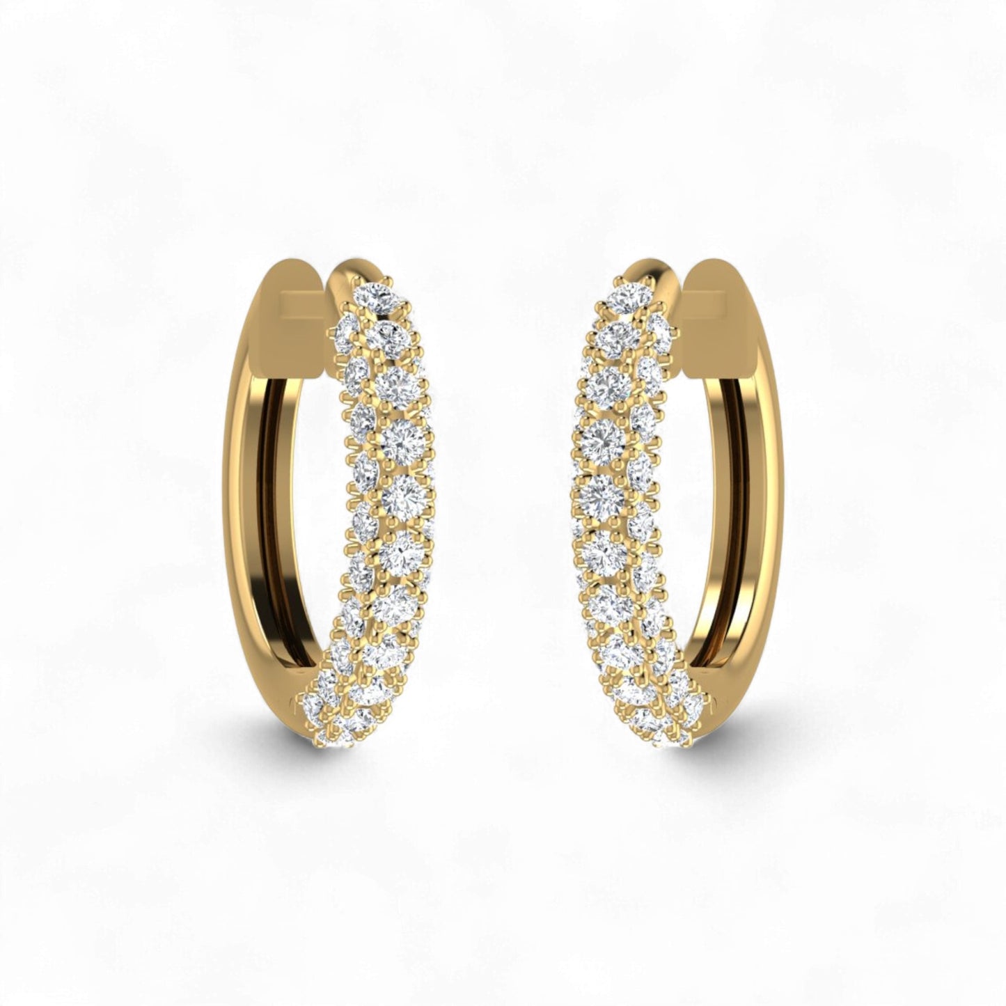 Nadine Diamond Hoop Earrings in 18K Gold