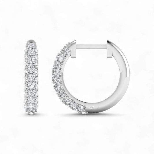 Nadine Diamond Hoop Earrings in 18K Gold