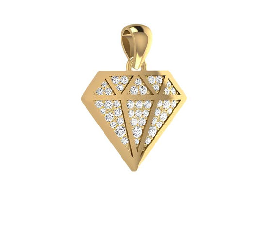 Prism Diamond Pendant in 18K Gold