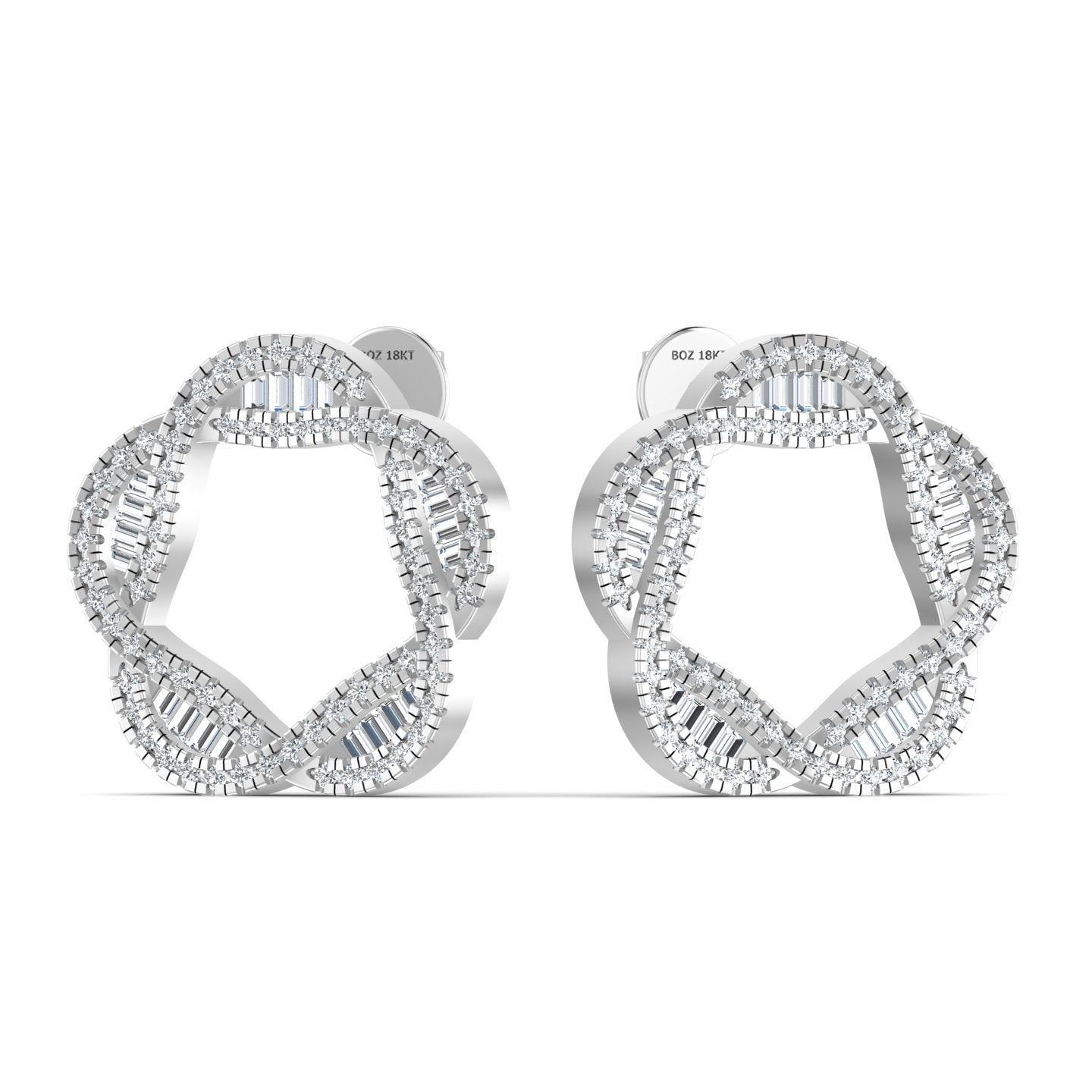Marise Moissanite Studs in 925 Sterling silver