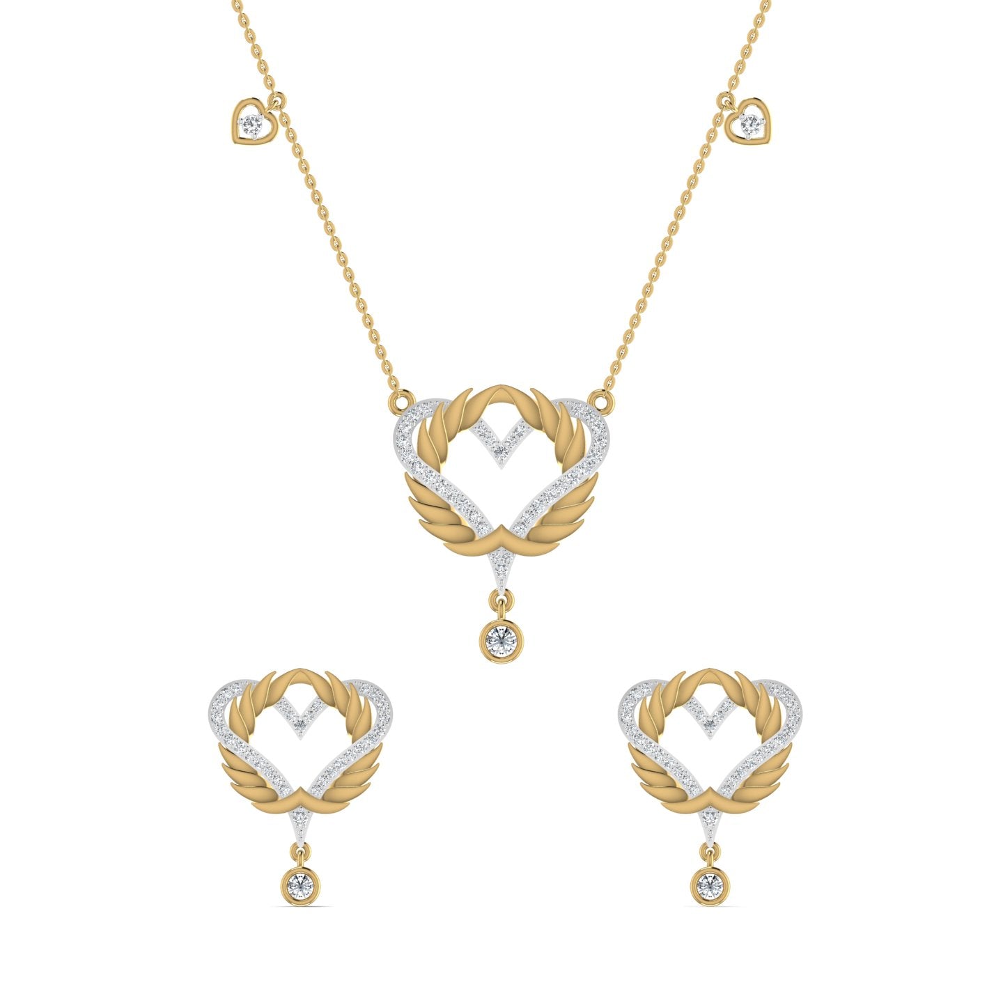 Golden Embrace Natural Diamond Earrings in 18K Gold
