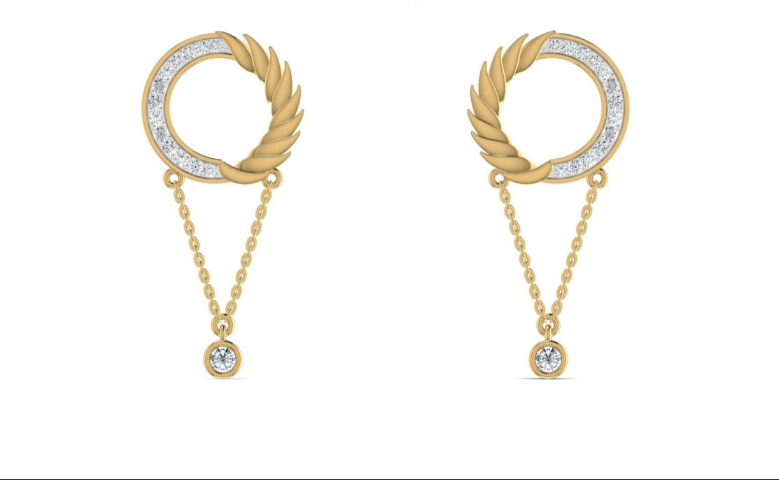Eternal Grace Natural Diamond Earrings in 18K Gold