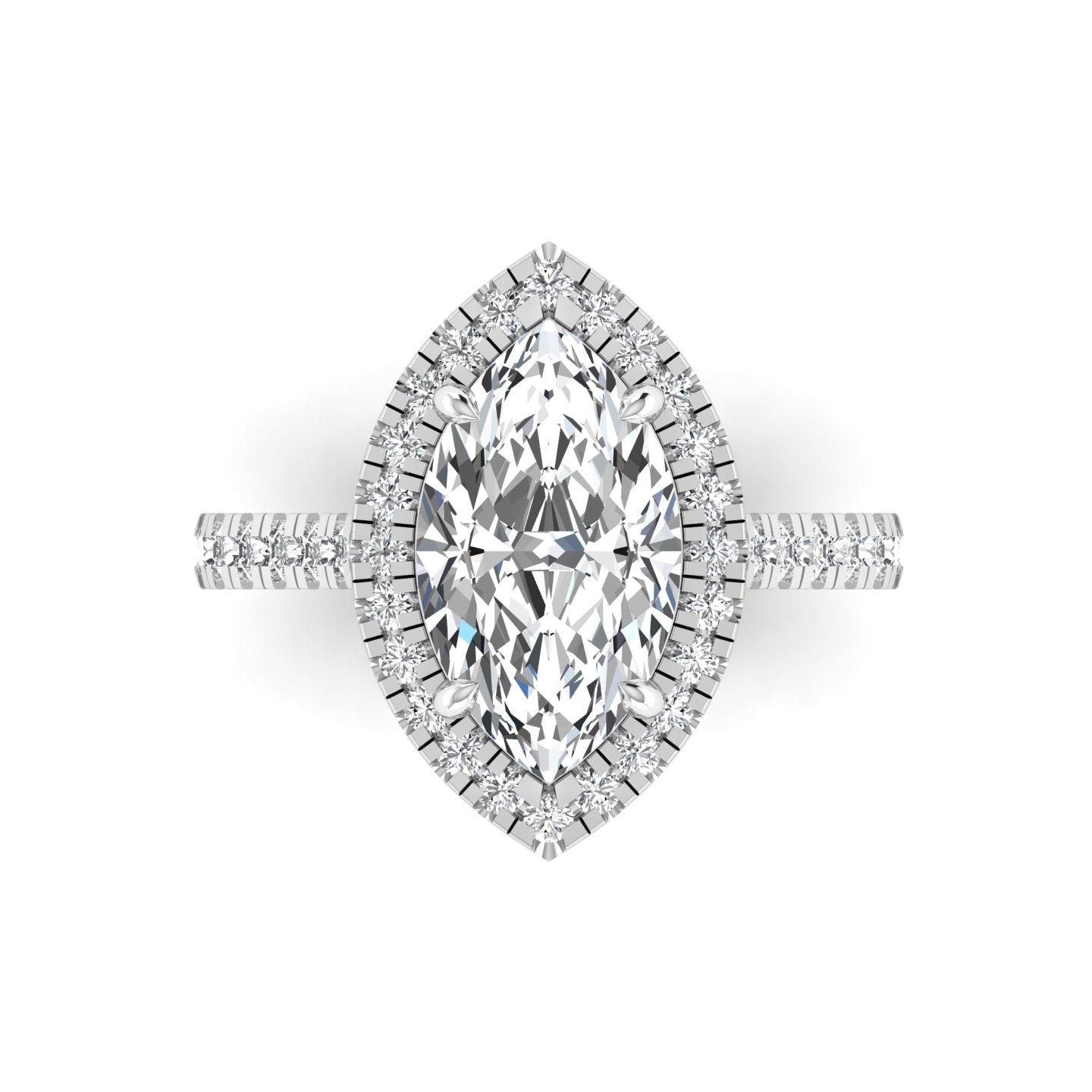 Jackie Marquise Cut Diamond Ring in 18K Gold