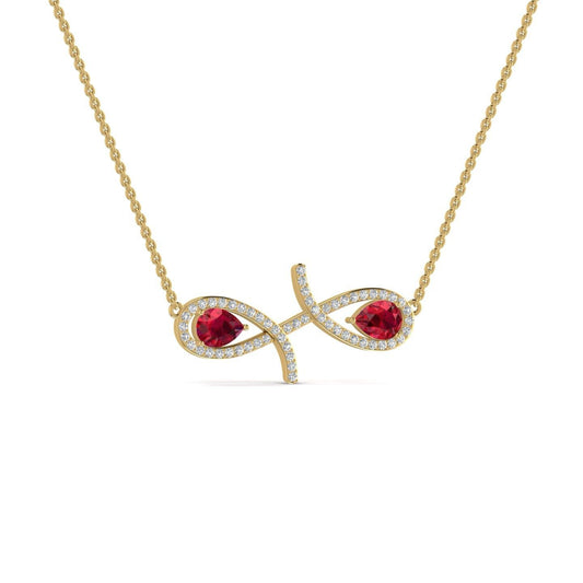 Oiza Infinie Colored Diamond Necklace in 18K Gold