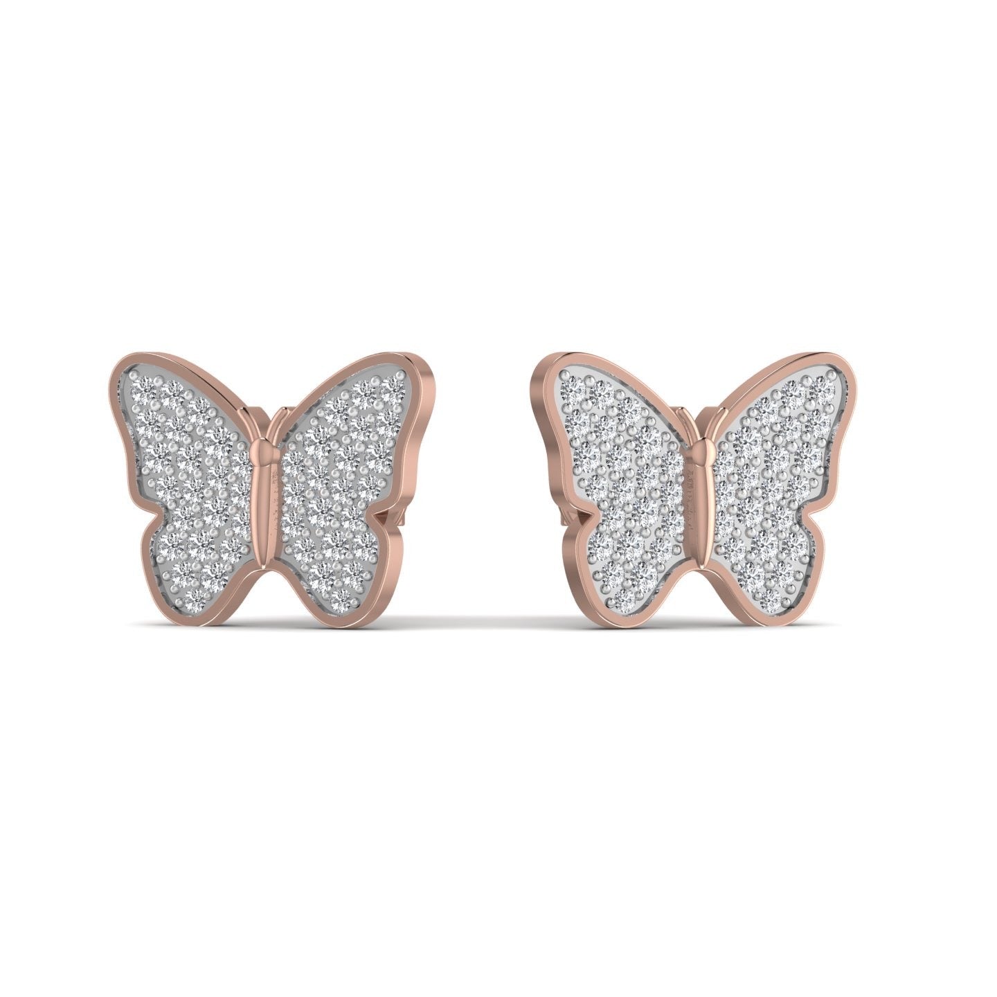 Noor Butterfly Natural Diamond Cluster Earrings in 18K Gold