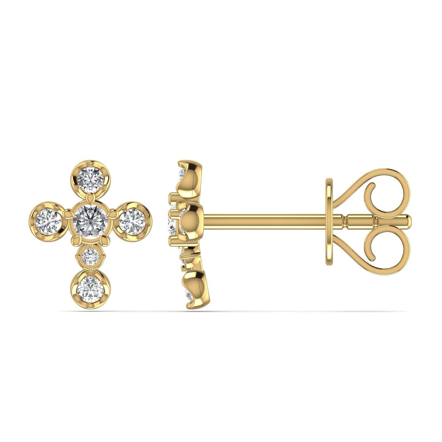 Lumina Natural Diamond Stud Earrings in 18K Gold
