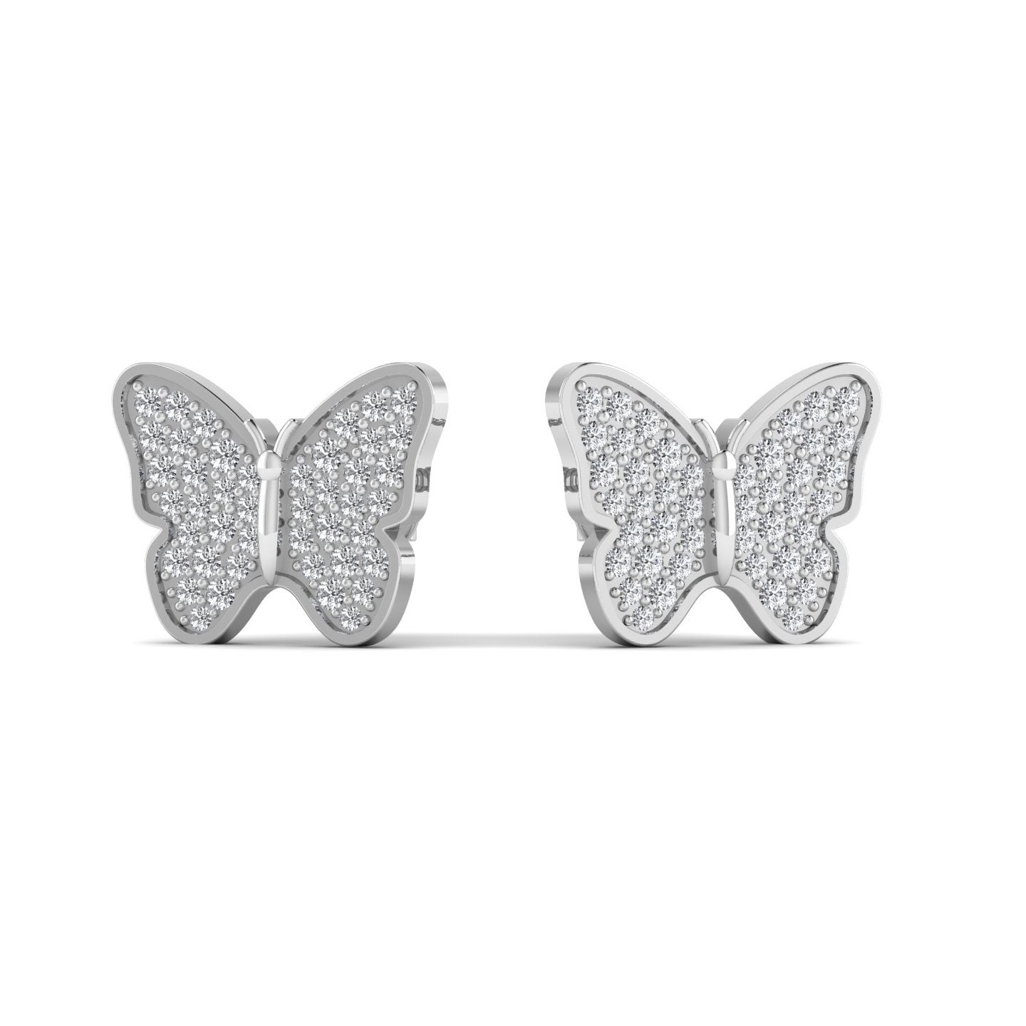 Noor Butterfly Natural Diamond Cluster Earrings in 18K Gold