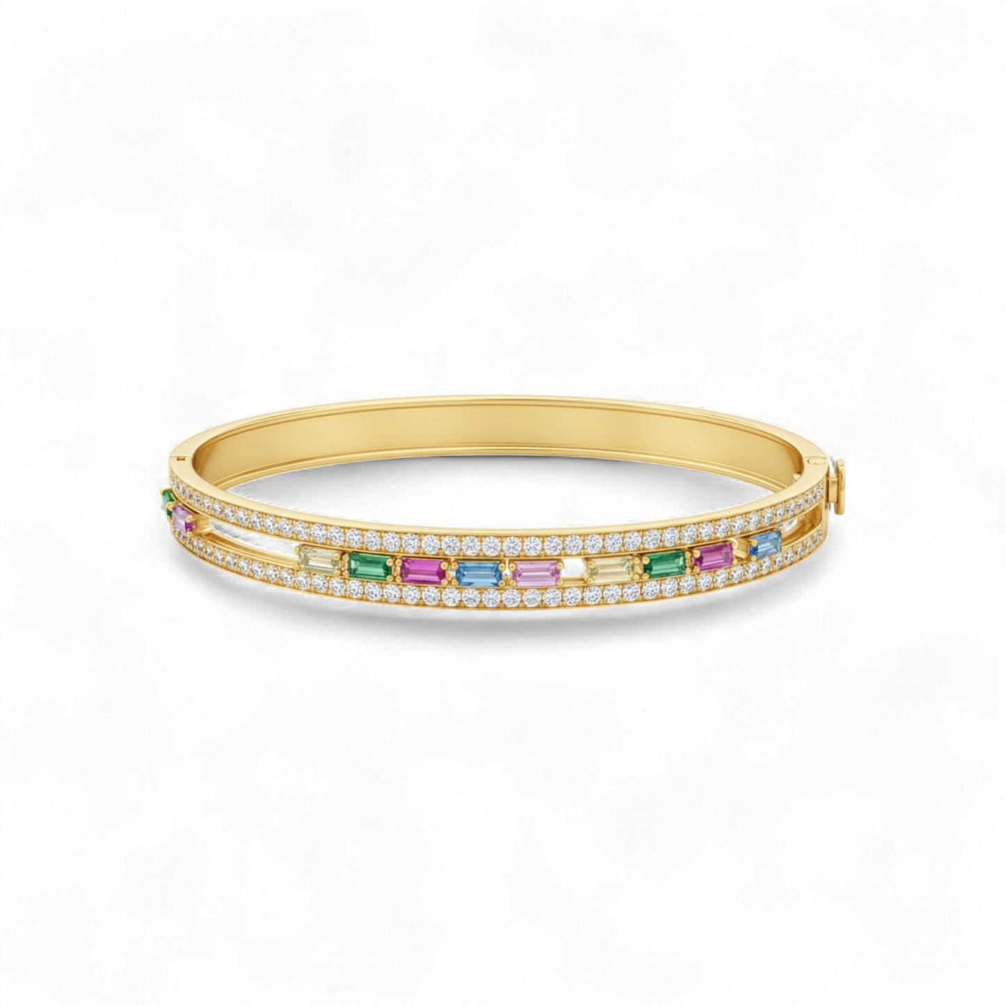 Aeris Diamond and Sapphire Bracelet in 18KT Gold