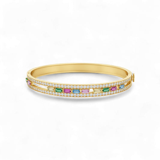 Aeris Diamond and Sapphire Bracelet in 18KT Gold