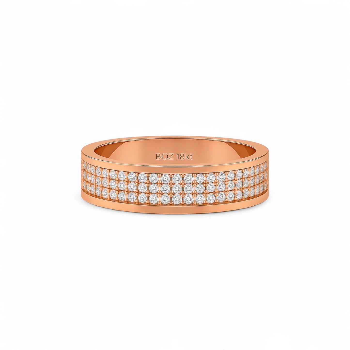 Alexx Natural Diamond Band in 18K Gold