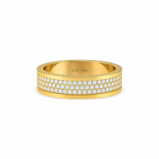 Alexx Natural Diamond Band in 18K Gold