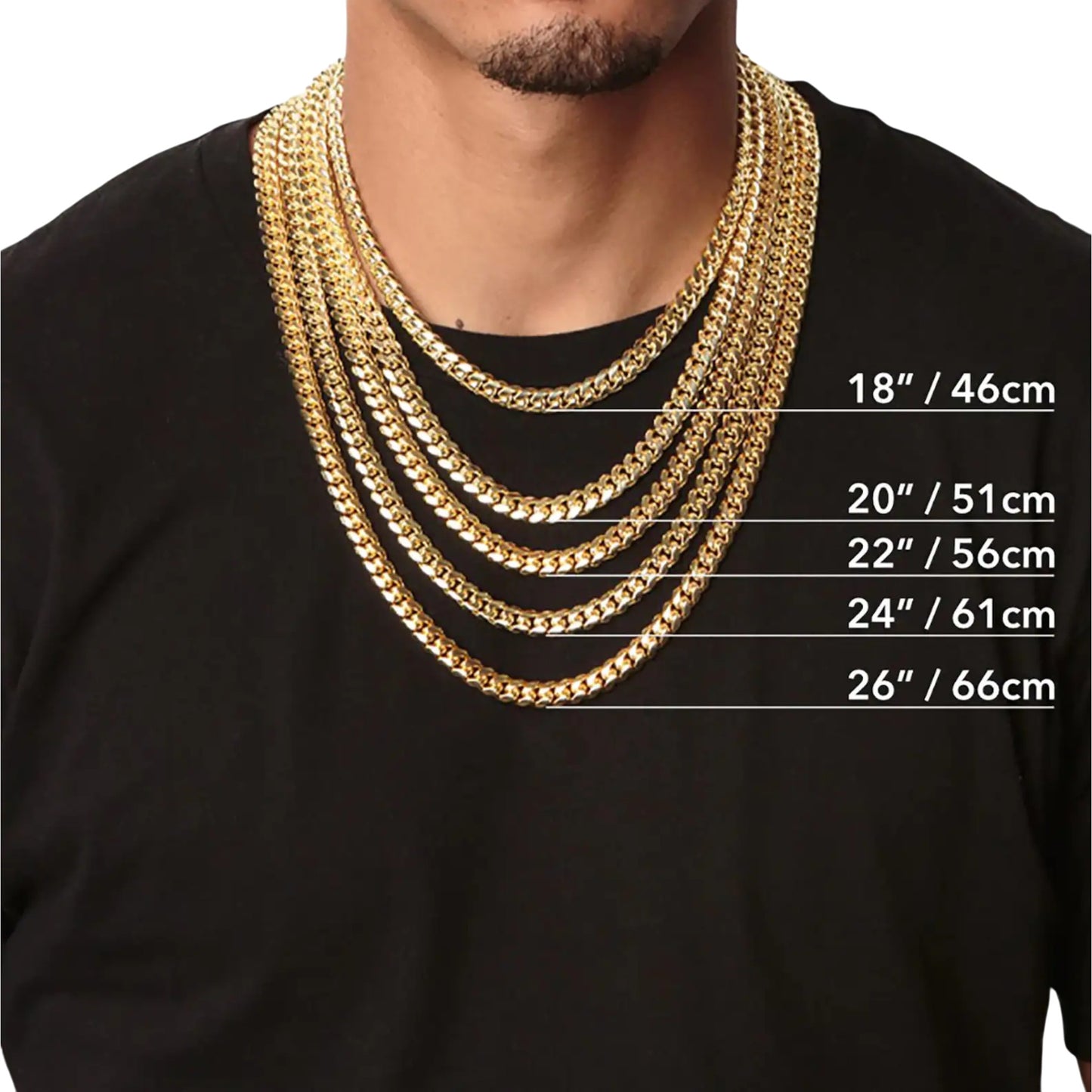 6MM Cuban Chain in 18K Gold