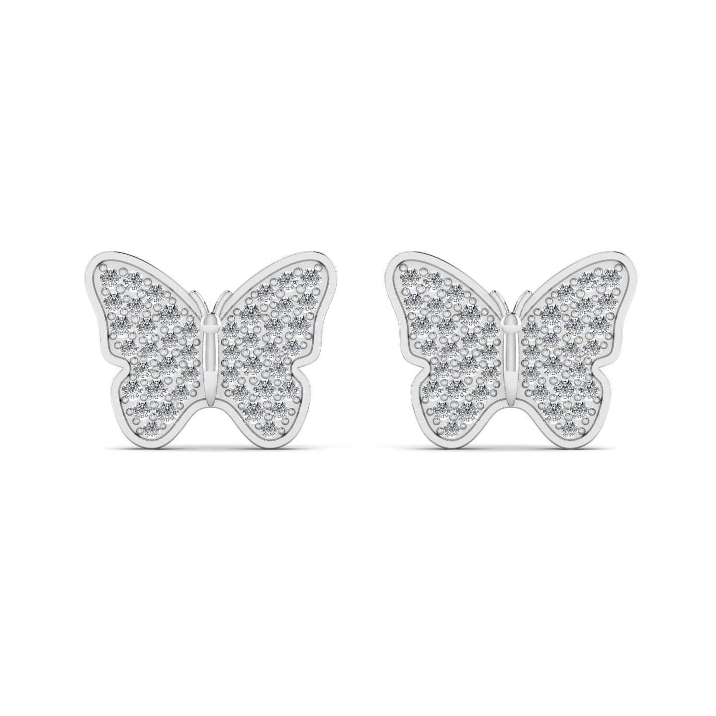 Noor Butterfly Natural Diamond Cluster Earrings in 18K Gold