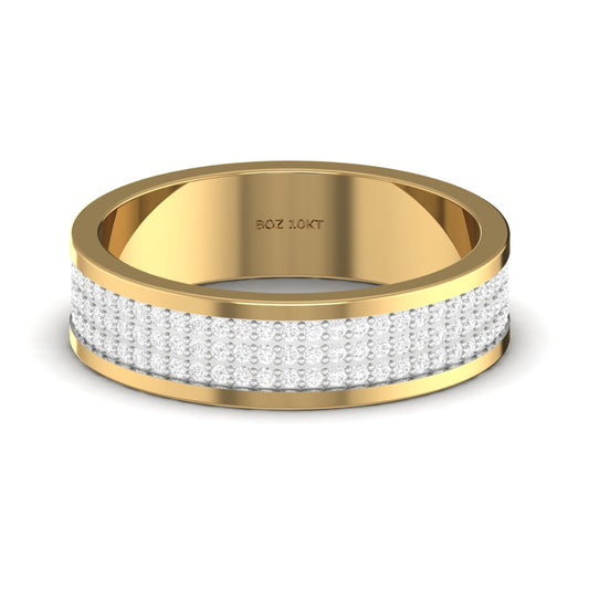Alexx Diamond Band in 18K Gold