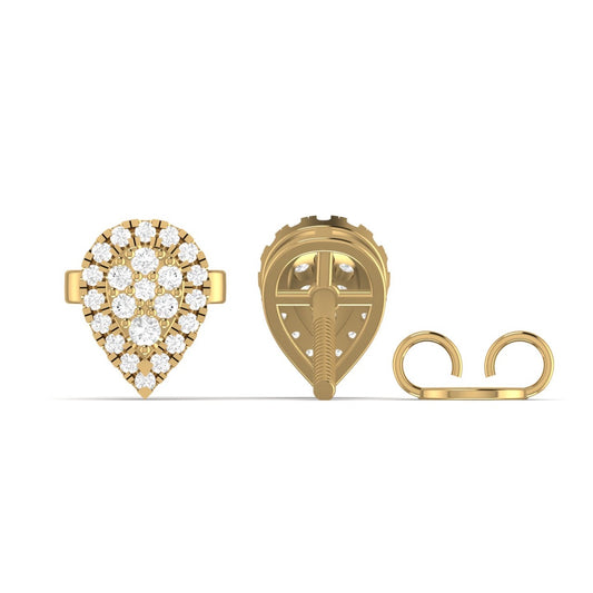 Velar Diamond Stud Earrings in 18K Gold