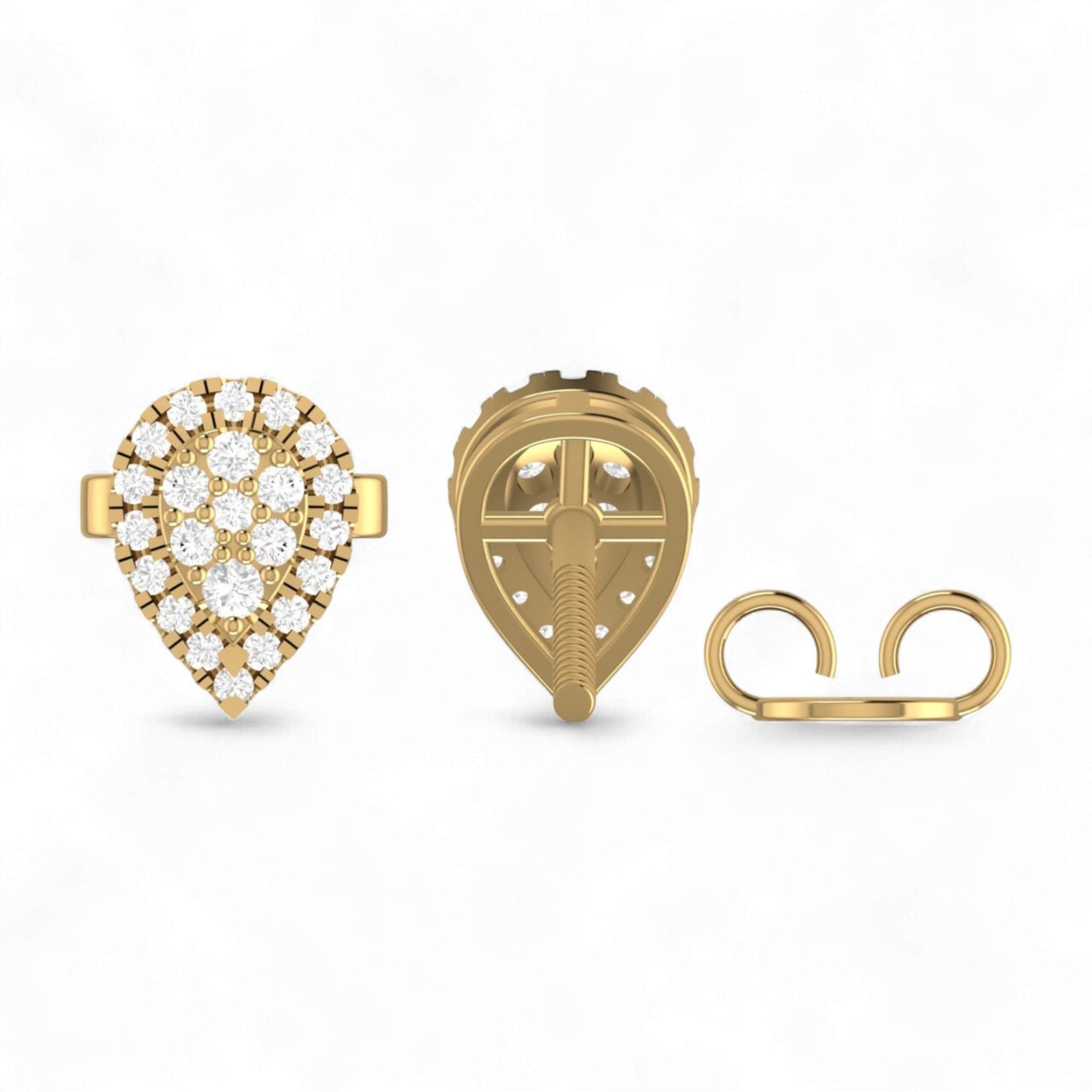 Velar Diamond Stud Earrings in 18K Gold