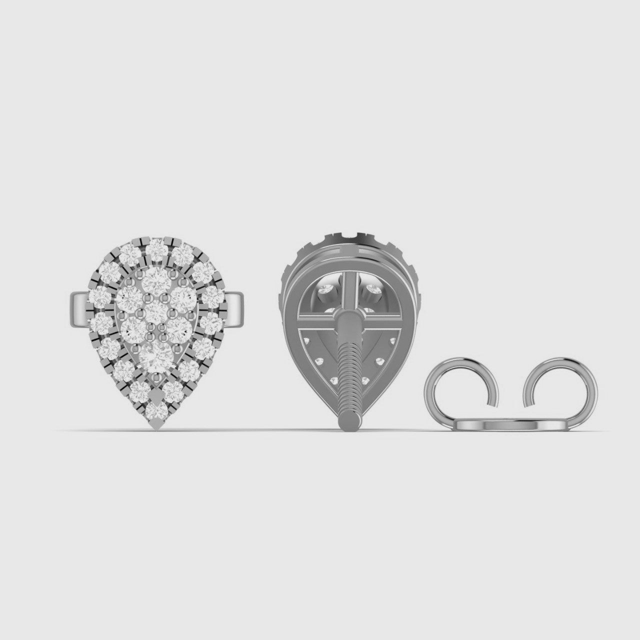 Velar Moissanite Stud Earrings in 925 Sterling Silver