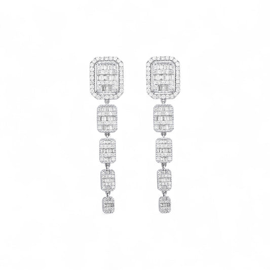 Ellen Drop Natural Diamond Earrings in 18K Gold