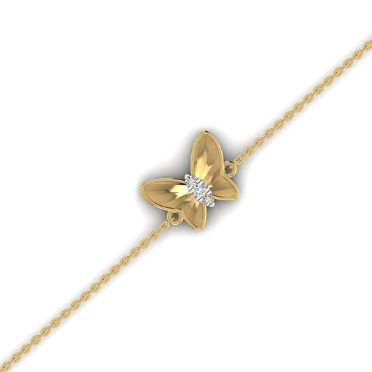 Flutura Butterfly Natural Diamond Bracelet in 18K Gold