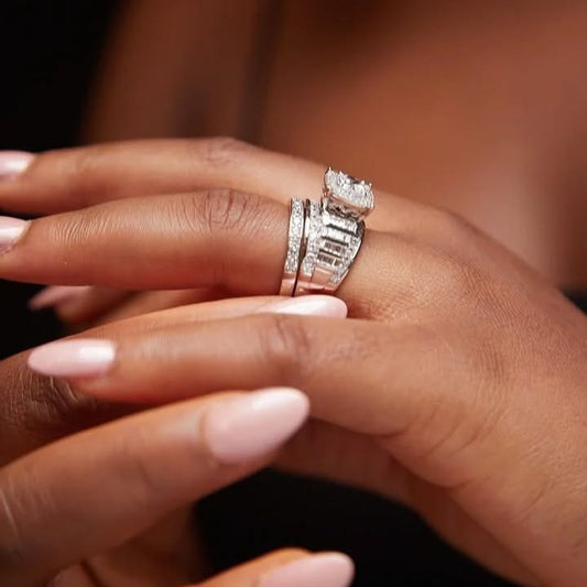 Tobo CZ Bride Set in 925 Sterling Silver