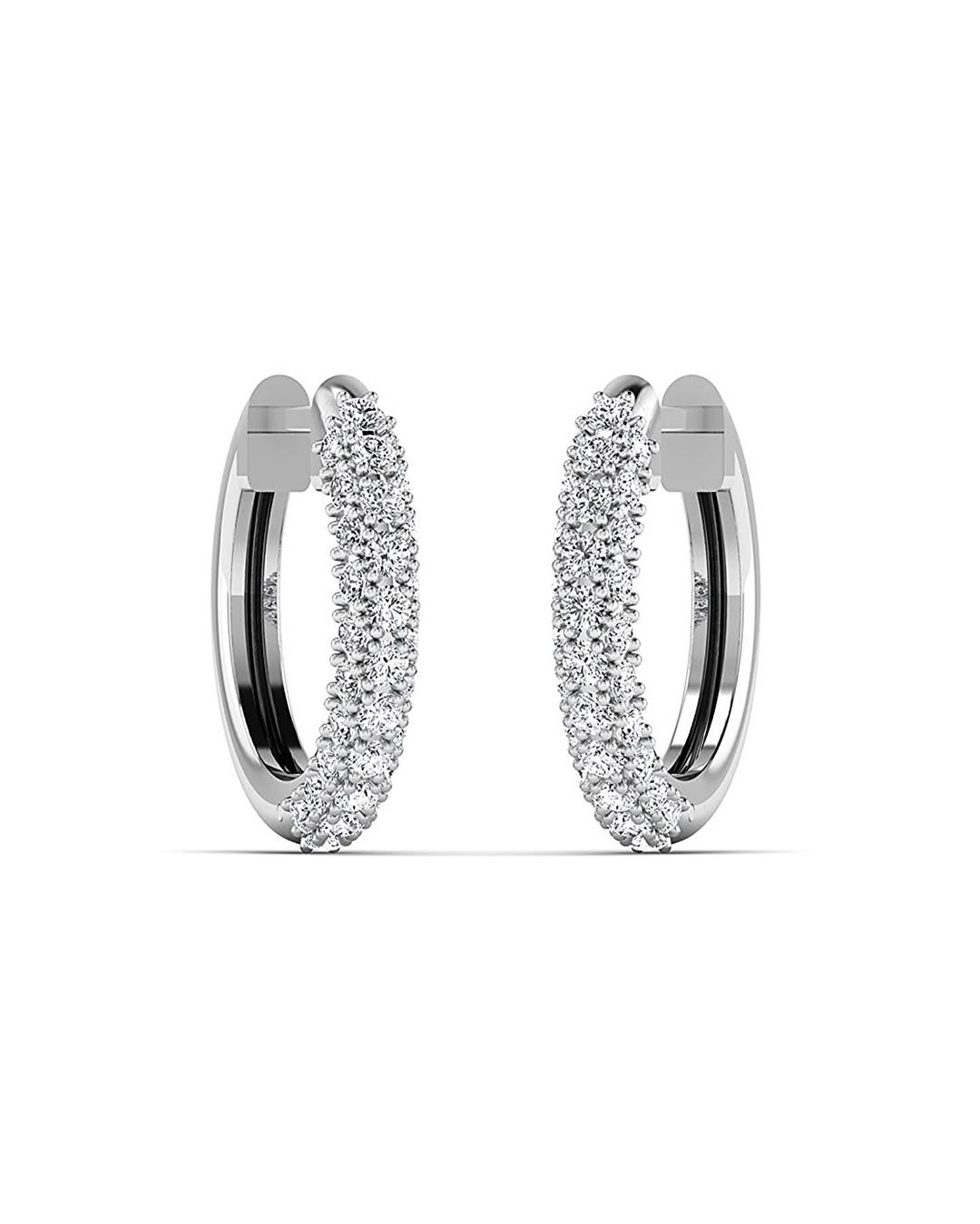 Nadine Diamond Hoop Earrings in 18K Gold
