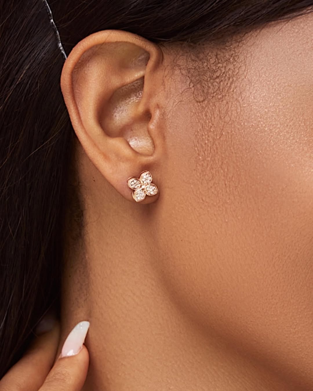 Nora Diamond Studs in 18K Gold