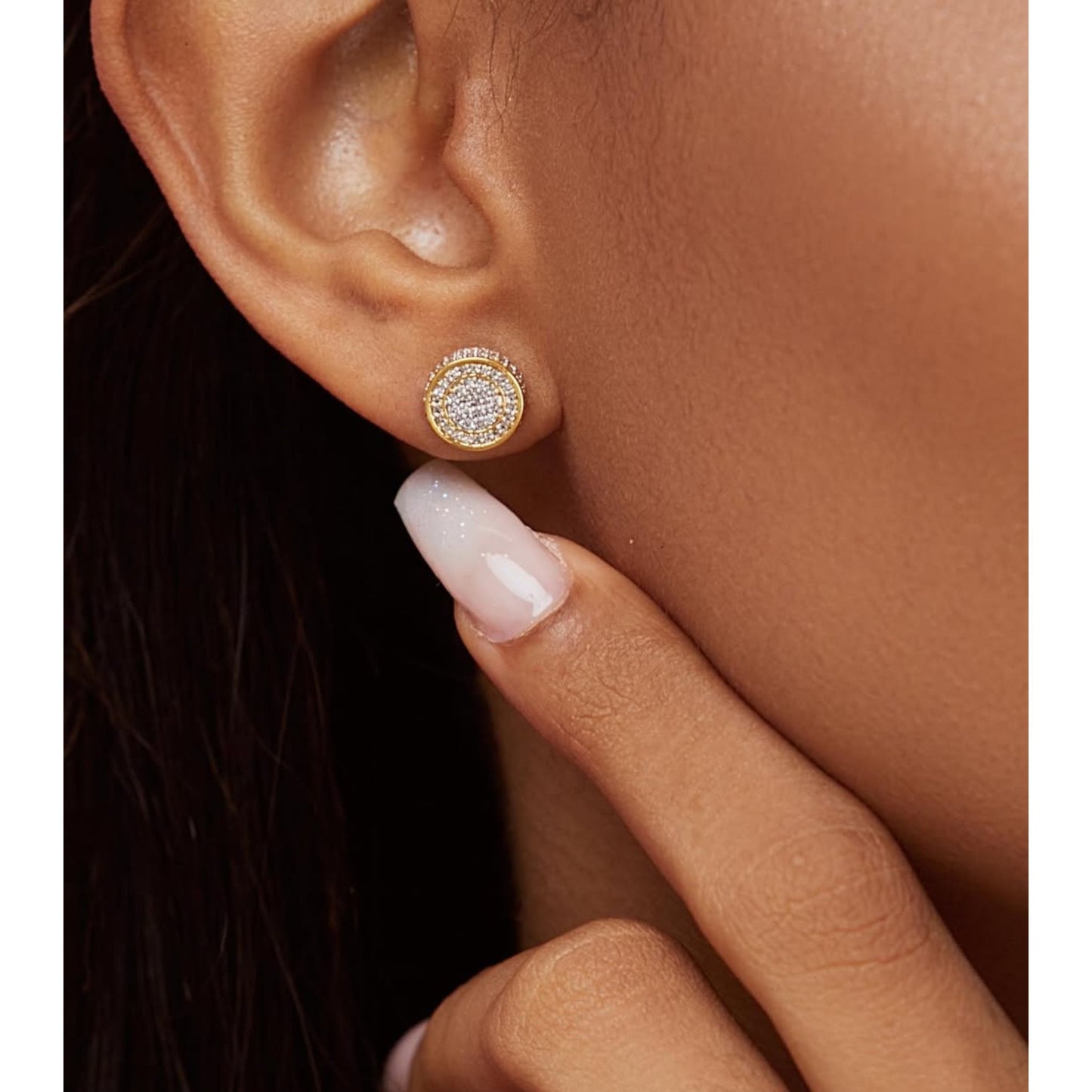 Leon Diamond Stud Earrings in 18K Gold