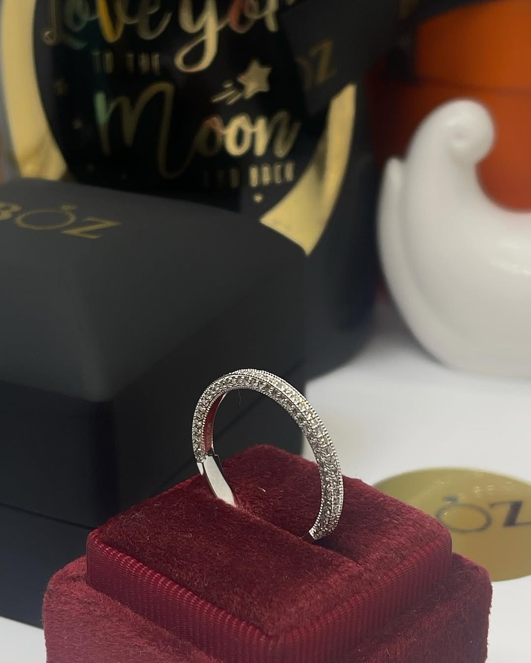 3D Pave CZ Band in 10K Gold
