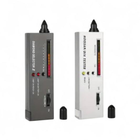 Two diamond testers on a white background